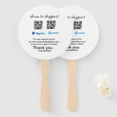 仮想チップjar q rコードマネー寄付PayPal ven ハンドファン (正面&裏面)