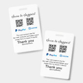 仮想チップjar q rコードマネー寄付PayPal ven バッジ (正面＆裏面)