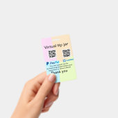 仮想チップjar q rコードマネー寄付PayPal ven バッジ (手持ち)