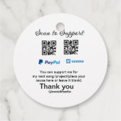 仮想チップjar q rコードマネー寄付PayPal ven フェイバータグ (裏面)