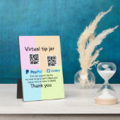 仮想チップjar q rコードマネー寄付PayPal ven フォトプラーク (側面)