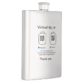 仮想チップjar q rコードマネー寄付PayPal ven フラスク (右)