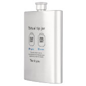 仮想チップjar q rコードマネー寄付PayPal ven フラスク (左)