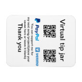 仮想チップjar q rコードマネー寄付PayPal ven マグネット (横)