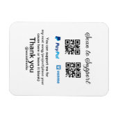 仮想チップjar q rコードマネー寄付PayPal ven マグネット (横)