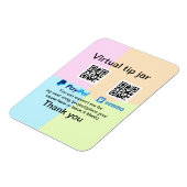 仮想チップjar q rコードマネー寄付PayPal ven マグネット (左側)