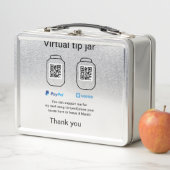 仮想チップjar q rコードマネー寄付PayPal ven メタルランチボックス (インサイチュ)