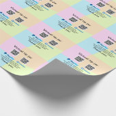 仮想チップjar q rコードマネー寄付PayPal ven ラッピングペーパー (角)