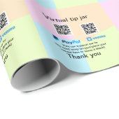 仮想チップjar q rコードマネー寄付PayPal ven ラッピングペーパー (ロールコーナー)