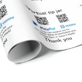 仮想チップjar q rコードマネー寄付PayPal ven ラッピングペーパー (ロールコーナー)