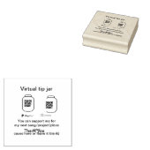 仮想チップjar q rコードマネー寄付PayPal ven ラバースタンプ (押印)