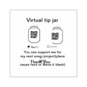 仮想チップjar q rコードマネー寄付PayPal ven ラバースタンプ (インプリント)