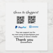 仮想チップjar q rコードマネー寄付PayPal ven ワインラベル (シングルラベル)