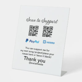 仮想チップjar q rコードマネー寄付PayPal ven 台座サイン