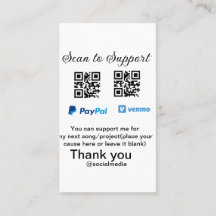 仮想チップjar q rコードマネー寄付PayPal ven