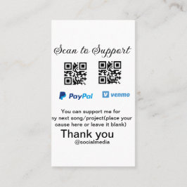 仮想チップjar q rコードマネー寄付PayPal ven 名刺