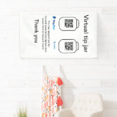 仮想チップjar q rコードマネー寄付PayPal ven 横断幕 (インサイチュ)