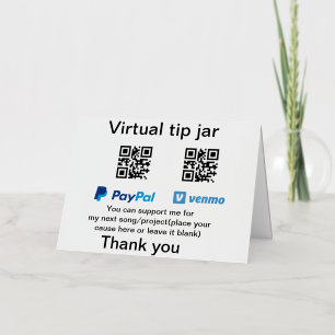 仮想チップjar q rコードマネー寄付PayPal ven 箔シーズンカード