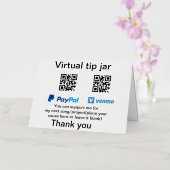 仮想チップjar q rコードマネー寄付PayPal ven 箔シーズンカード (蘭)