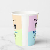 仮想チップjar q rコードマネー寄付PayPal ven 紙コップ (右)