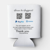 仮想チップjar q rコードマネー寄付PayPal ven 缶クーラー (裏面)
