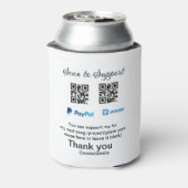 仮想チップjar q rコードマネー寄付PayPal ven 缶クーラー (缶裏面)