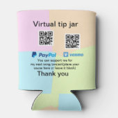 仮想チップjar q rコードマネー寄付PayPal ven 缶クーラー (裏面)