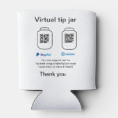 仮想チップjar q rコードマネー寄付PayPal ven 缶クーラー (裏面)