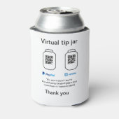 仮想チップjar q rコードマネー寄付PayPal ven 缶クーラー (缶裏面)