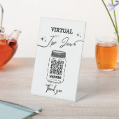 仮想チップjar QRコードヒントあなたのバーテンダー 台座サイン (インサイチュ)