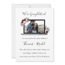 仮想ノート結婚パソコンの燃え立つ花葉