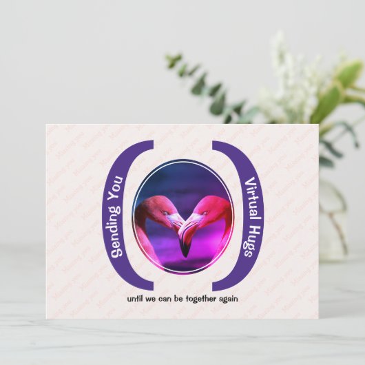 仮想ハグの写真カスタムを送信恋しく思するYouカード (スタンド正面)