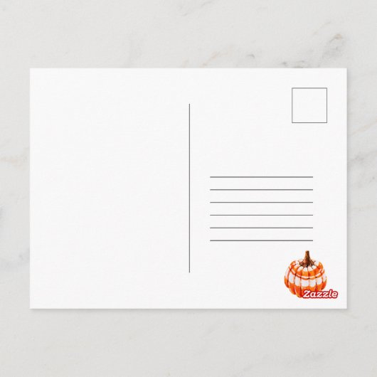 仮想ハロウィン誕生日パーティーの招待 ポストカード (裏面)