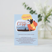 仮想パーティーベビーブライダルシャワー誕生日グラード。 ポストカード (スタンド正面)