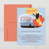 仮想パーティーベビーブライダルシャワー誕生日グラード。 ポストカード (正面/裏面)