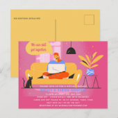 仮想パーティーベビーブライダルシャワー誕生日グラード。 ポストカード (正面/裏面)