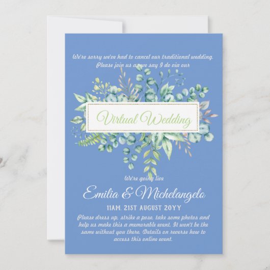 仮想ビデ結婚オチャットのライブストリーミング招待状 (正面)