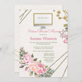 仮想ブライダルシャワーフローラ招待状 招待状 (正面/裏面)