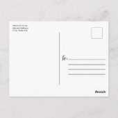 仮想ブライダルシャワー素朴国フローラ ポストカード (裏面)