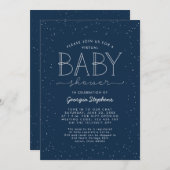 仮想ベビーシャワーへの招待 招待状 (正面/裏面)