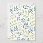 仮想ベビーシャワーサファリ男女兼用動物 招待状 (裏面)