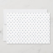 仮想ベビーシャワーノートパソコンネイビー&赤面花 招待状 (裏面)