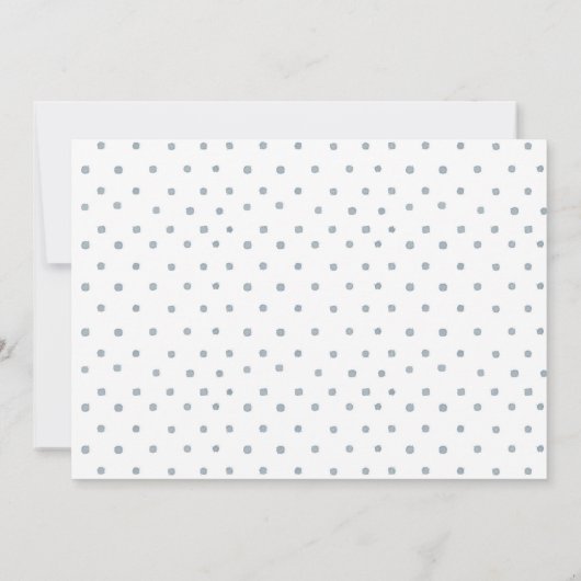 仮想ベビーシャワーノートパソコンネイビー&赤面花 招待状 (裏面)