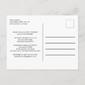 仮想ベビーシャワー滴下グリッターバラ金ゴールド インビテーションポストカード (裏面)