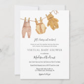 仮想ベビーシャワー男女兼用 招待状 (正面)