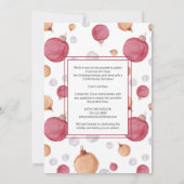 仮想モダンクリスマス水カラーオーナメント 招待状 (裏面)