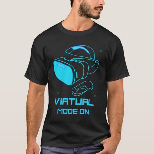 仮想モード仮想現実HmdリモートVrテクノロジー Tシャツ (正面)