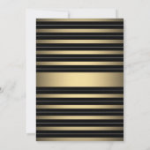 仮想リタイアパーティー白黒と金ゴールド 招待状 (裏面)