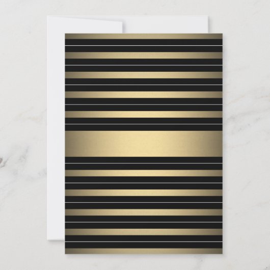 仮想リタイアパーティー白黒と金ゴールド 招待状 (裏面)