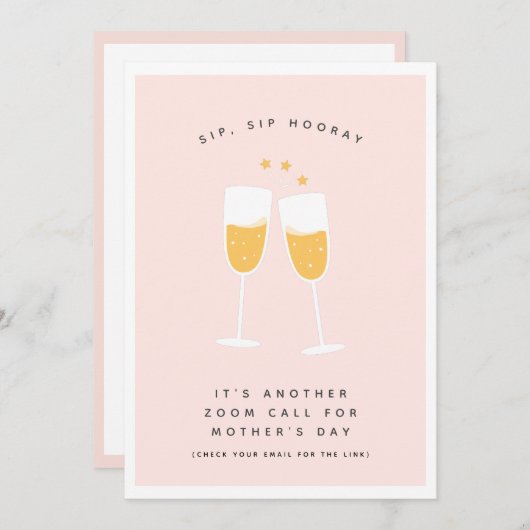 仮想ロックダウン・パンデミおもしろいック、ハッピー・マザー・デー シーズンカード (正面/裏面)